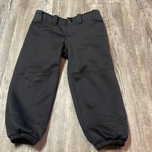 Black girls softball cuffed pants